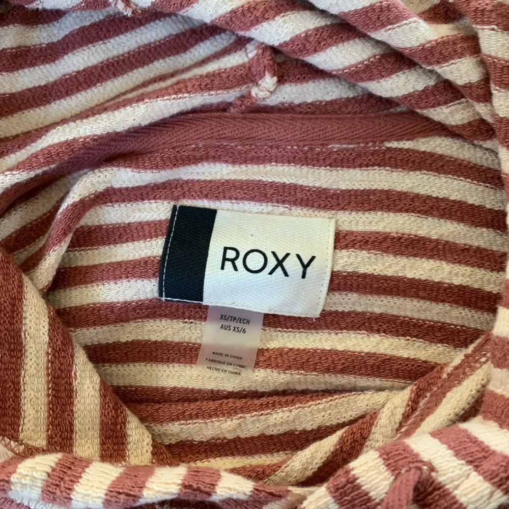 Roxy boho beach vibes hoodie pullover rust brown white size  xs / small? - Picture 5 of 8